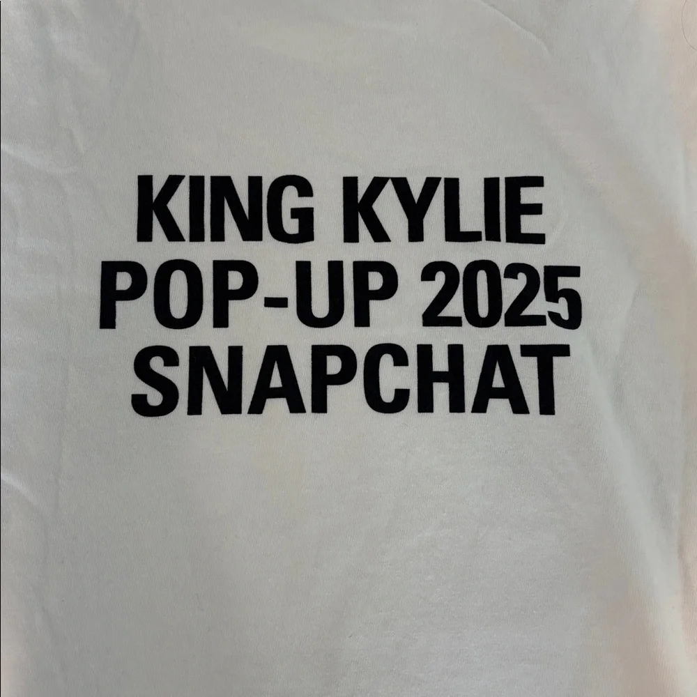 KING KYLIE Exclusive LA Pop Up Snapchat Tee & Stickers sheet